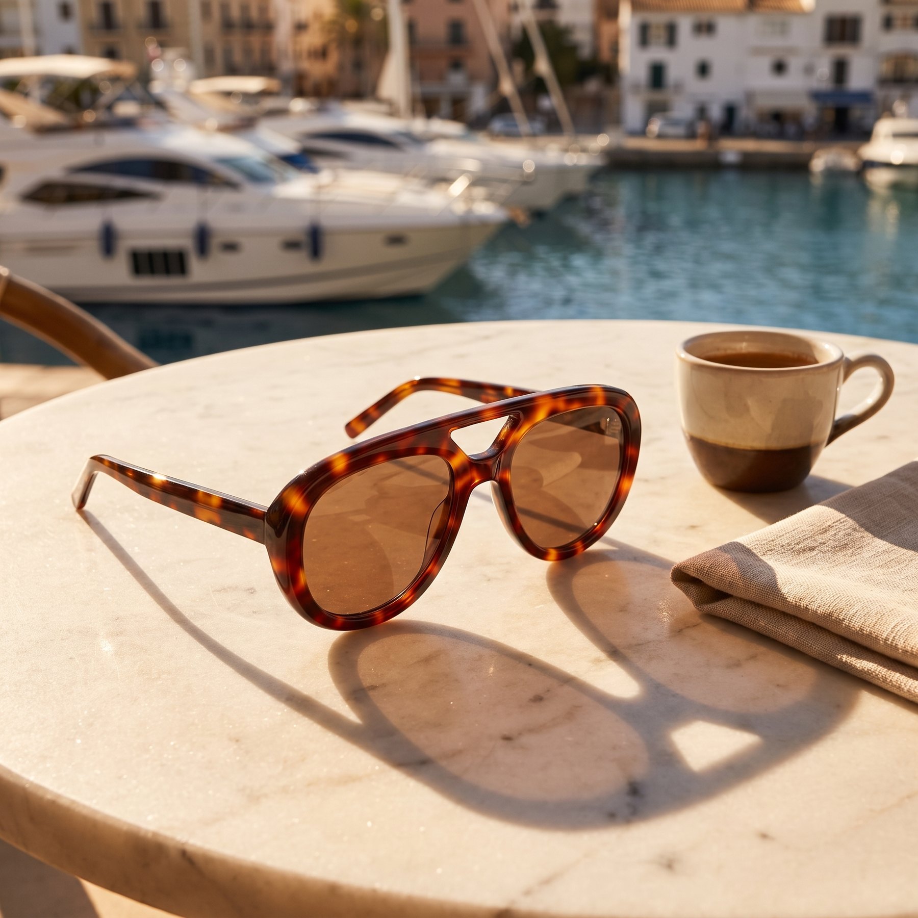 Am Tisch — Havana-Acetat aus der Nähe, Alltagssituation.